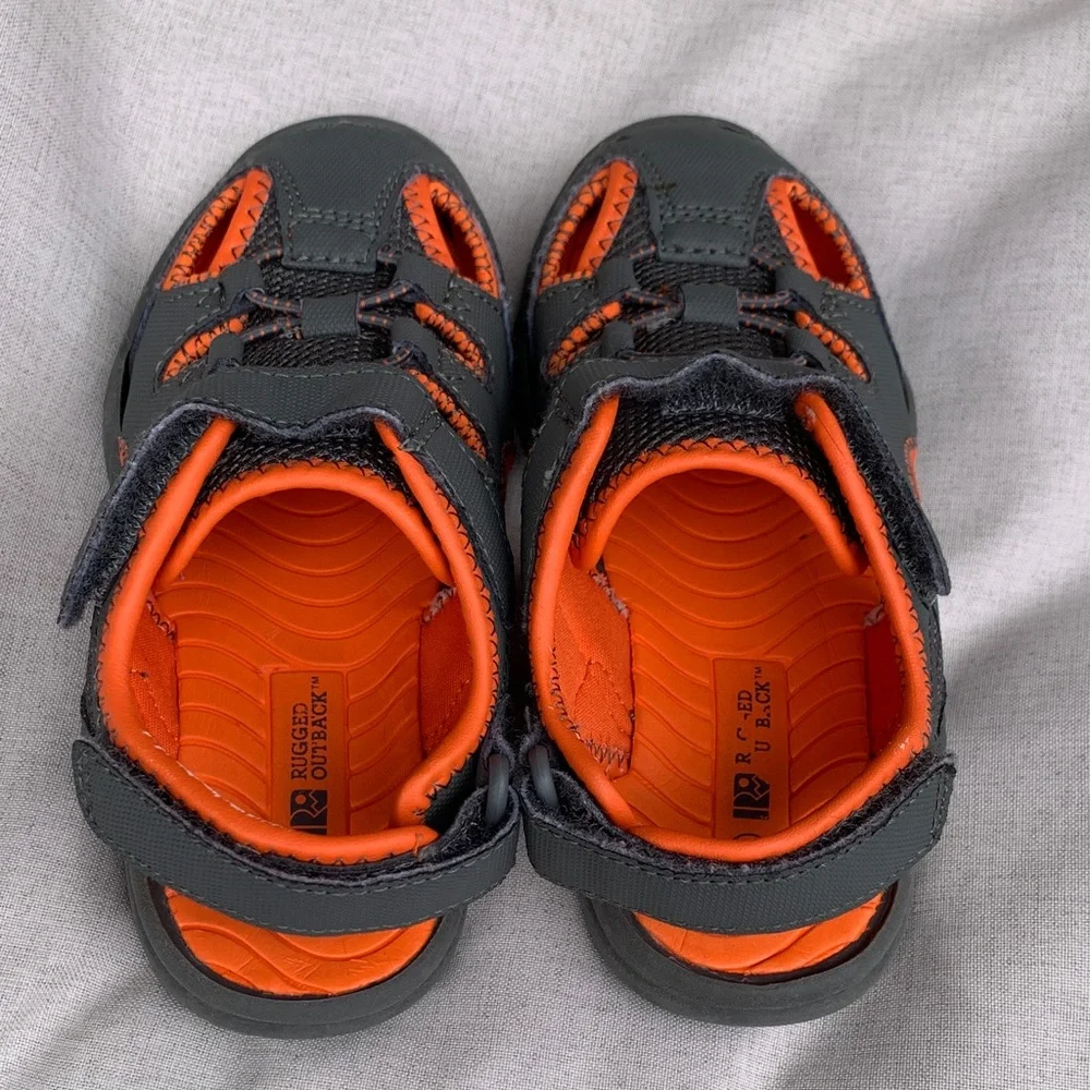 Kids Outdoor Adventure Sandals - Gray and Orange